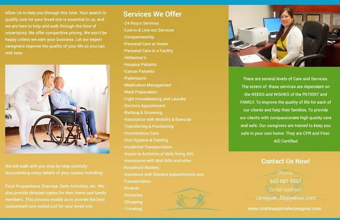 Cristina’s Private Caregiver Picture 1