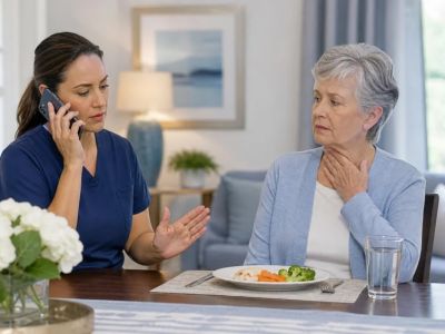 Coughing During Meals in Home Care: Observe, Stop, and Escalate