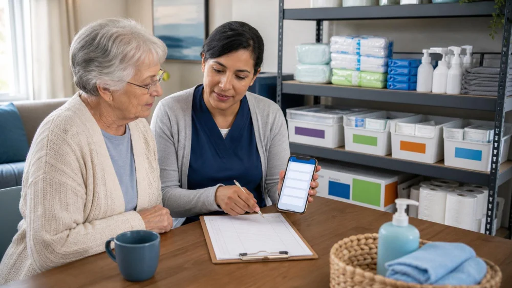 Home Care Supply Reorder List: Track Use and Delivery