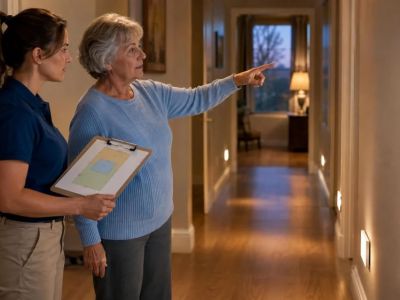 Home Care Lighting Check: Glare, Switches, and Night Paths