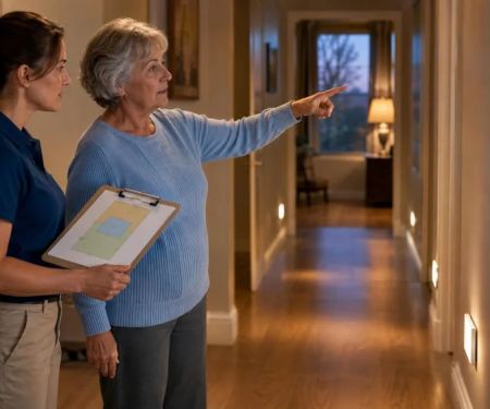 Home Care Lighting Check: Glare, Switches, and Night Paths