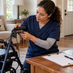 Home Care Mobility Aid Check: Fit, Brakes, and Handoff