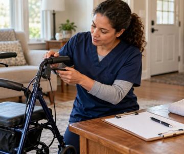 Home Care Mobility Aid Check: Fit, Brakes, and Handoff