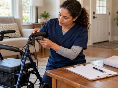 Home Care Mobility Aid Check: Fit, Brakes, and Handoff
