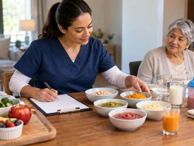 Home Care Meal Texture Handoff: Foods, Drinks, and Signs