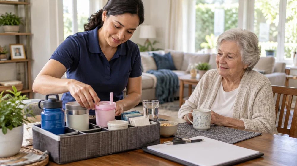 Home Care Cup Setup: Reach, Refills, and Daily Preferences