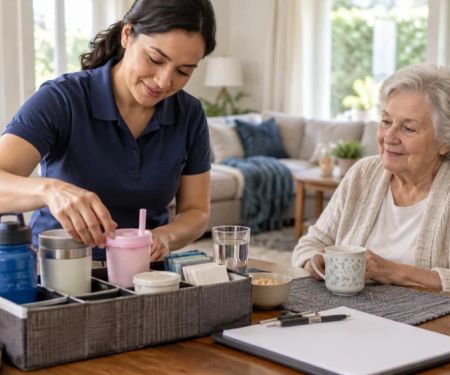 Home Care Cup Setup: Reach, Refills, and Daily Preferences