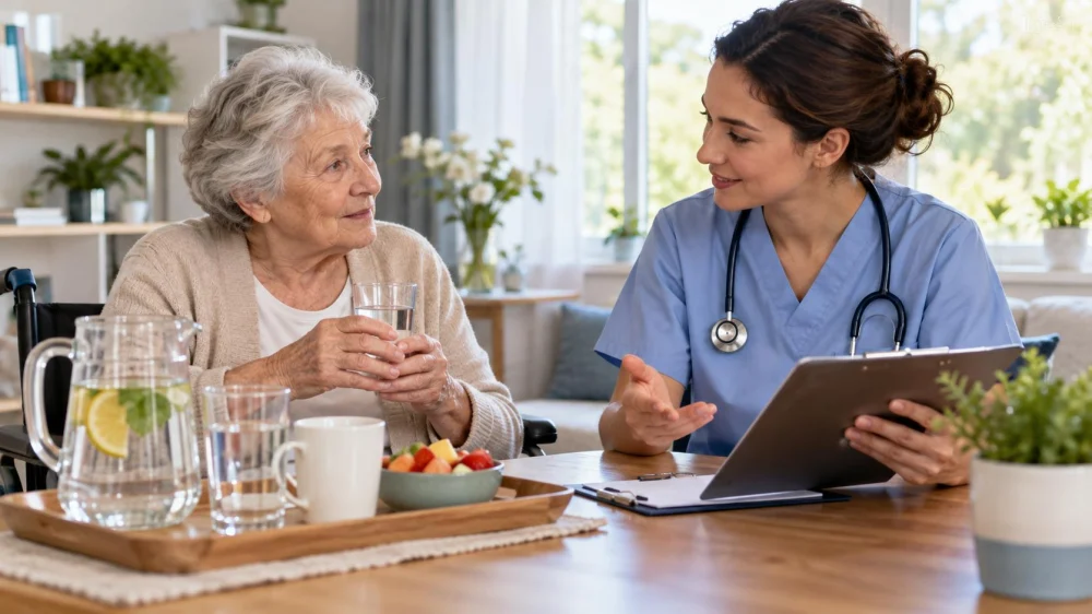 Home Care Hydration Handoff: Drinks, Timing, and Intake