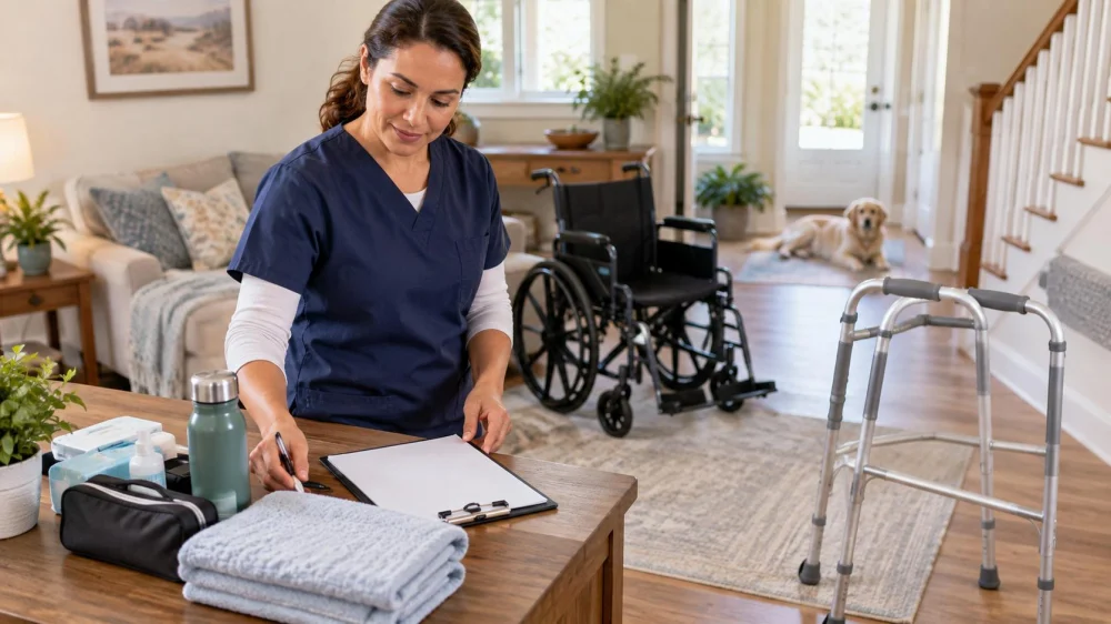 Home Care Mobility Aid Check: Fit, Brakes, and Path