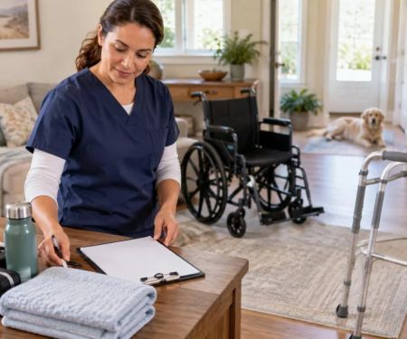 Home Care Mobility Aid Check: Fit, Brakes, and Path