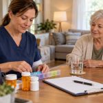 Home Care Medication Reminder Handoff: Time, Record, and Limits