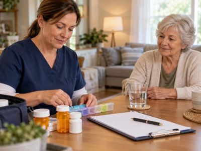 Home Care Medication Reminder Handoff: Time, Record, and Limits