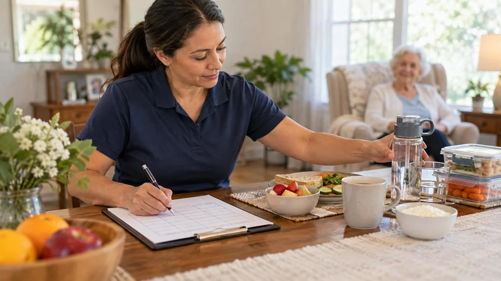 Home Care Appetite Log: Meals, Fluids, Changes, and Handoff