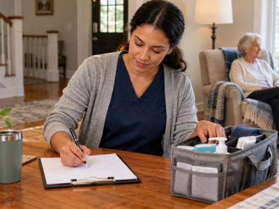 Home Care Near-Fall Note: Place, Cause, and Prevention