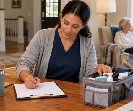 Home Care Near-Fall Note: Place, Cause, and Prevention