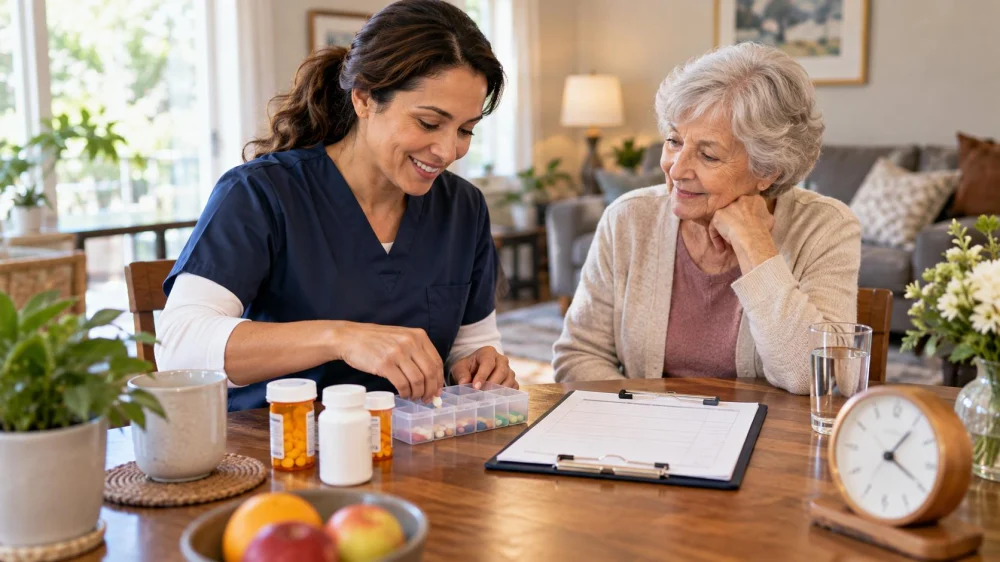 Home Care Medication Reminder Log: Time, Response, and Handoff
