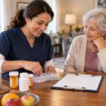 Home Care Medication Reminder Log: Time, Response, and Handoff