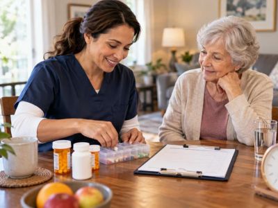 Home Care Medication Reminder Log: Time, Response, and Handoff