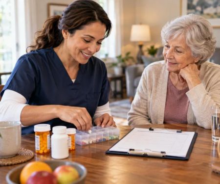 Home Care Medication Reminder Log: Time, Response, and Handoff